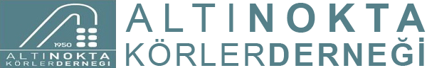Koyu turkuaz zemin üzerine hazırlanmış logoda, yukarıdan aşağıya doğru eğimli şekilde inen ve sağ üstte kısa bir dalı bulunan kırık beyaz kalın bir çizgi yer alıyor. Bu çizgi, beyaz baston şeklini simgeliyor. Bastonun sağında; dikey olarak üç sıra ve yatay olarak iki sütun hâlinde dizilmiş altı adet kırık beyaz daire bulunuyor. Bu altı nokta, Braille alfabesindeki “Altı Nokta”yı temsil ediyor. Bastonun eğimli kısmı ile altı nokta arasında “1950” yılı, yine kırık beyazla yazılmış. Logonun en alt kısmında ise tamamı büyük harflerle, iki satır halinde “ALTINOKTA KÖRLER DERNEĞİ” ifadesi yer alıyor.
